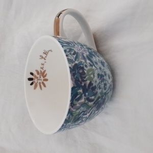 LILLY PULITZER Blue Floral Ceramic Coffee Tea Mug